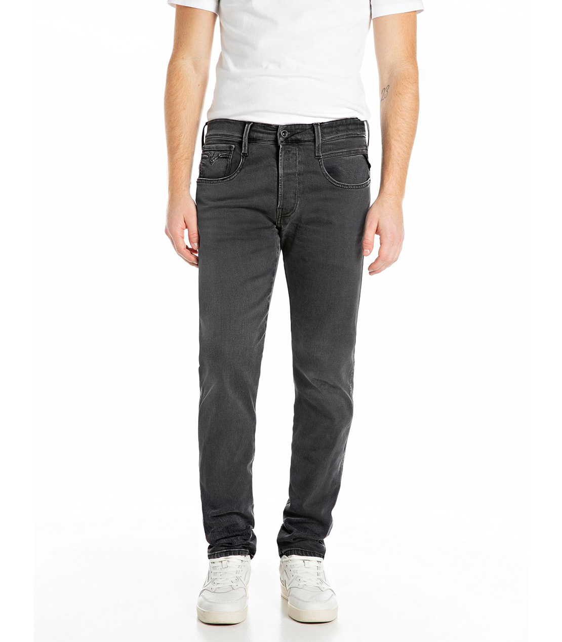 スリムフィットANBASS Touch ブラックデニム 詳細画像 ダークグレー 1